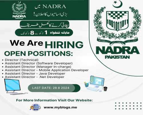 NADRA Pakistan Jobs August 2024