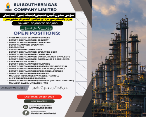 Sui Southern Gas Company Limited Jobs 2024